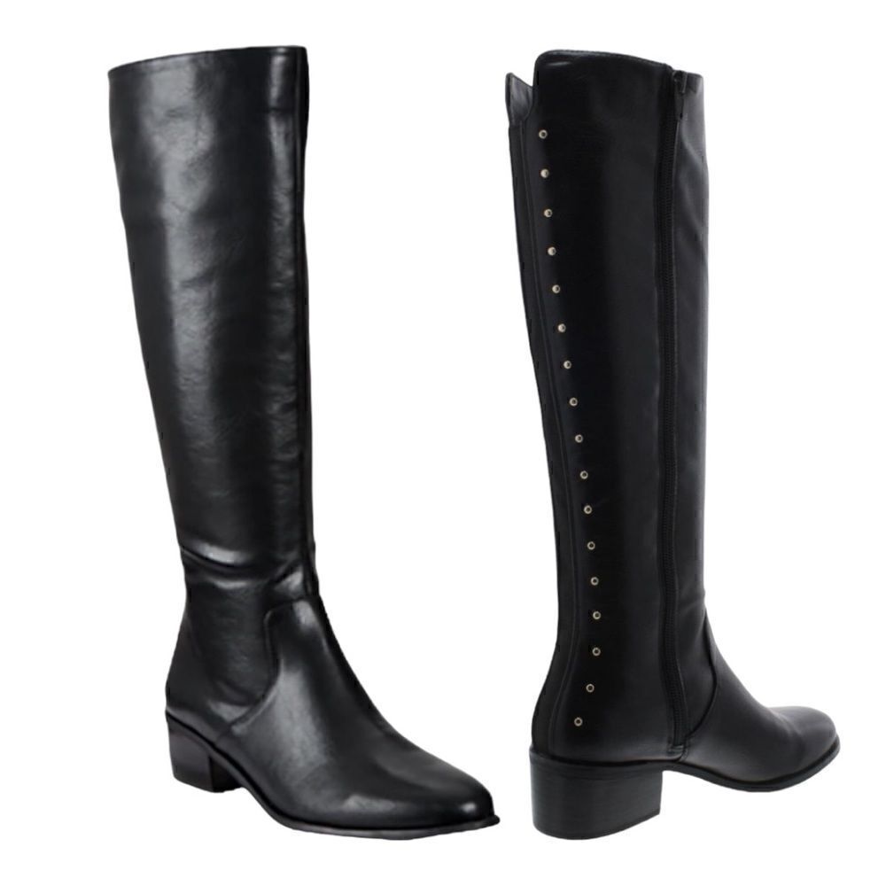 BAR III Women’s Vayla Studded Dress Boots in the Size 9M in Black Color